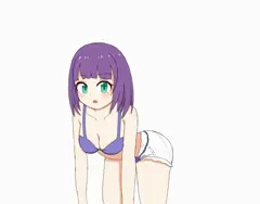 四つん這いおむつおもらしGIF