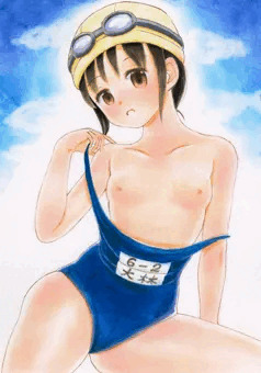 アナログ塗りスク水少女