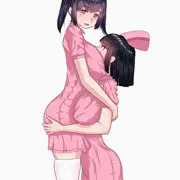ふたなりナースレズ娘　泉頭麗子・内木亜美 着衣＋ヌード（フルサイズ）　オリジナル ぱふぱふ 百合 レズ 内木亜美 泉頭麗子 ナース 看護婦 白ニーソ