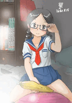 握る娘