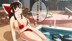 プールサイドのKNN姉貴