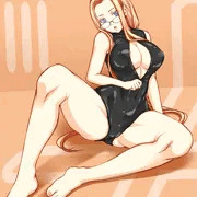 フロントジッパー競泳水着さん。