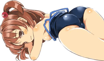 スク水寝そべり