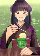 これが…クリームソーダ!!本当にわたくしが頂いてもよろしいのでしょうか？水木様っ!!