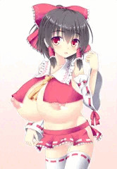 13RTでヘソが隠れるサイズの乳房の