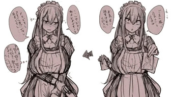 四白眼のメイドさん|ラクガキ