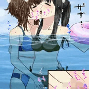【創作百合】海で浜辺で💕