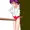 猫娘にほうき棒