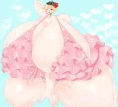 水着を着た女体化ハルちゃん