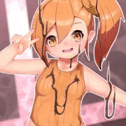 ミソギちゃんにチョコかける