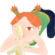 バナナブーメランを舐めてるだけのナツミちゃん