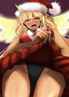 黒ギャルサンタJKにスカートの中見せてもらいたい