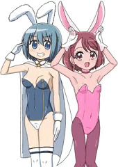 バニーガールの美希さやか＆花寺のどか