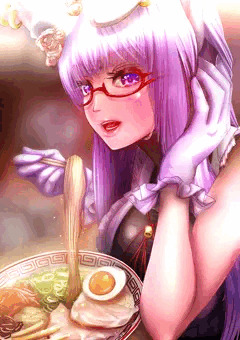 セクシーなうさ耳お姉さんとラーメン屋デート。