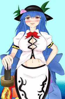顔と同じサイズの乳房の天子