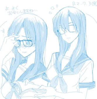 前髪で目が隠れてる先輩のまんが