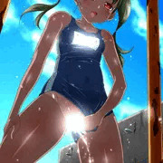 過去絵 ﾌﾟｰﾙｻｲﾄﾞでﾁｮﾛﾁｮﾛﾁｮﾛ~