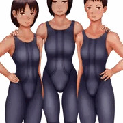 競泳をやってるふたなりさんたち