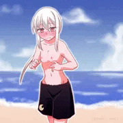 菊月　男水着チャレンジ