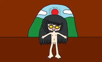 光るメガネで洞窟