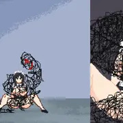 悪夢屋敷・無限牢獄　敵敗北エロシーン基本アニメーション18