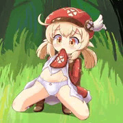 クレーちゃんたくしあげ中