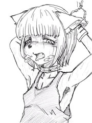ご主人様の執拗な責めに息も絶え絶えなケモミミちゃん。