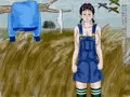 おっさんと巨乳小娘　河原で性実習