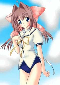 【D.C.Ⅱ】 スク水＋制服朝倉音姫・気分はプール掃除☆
