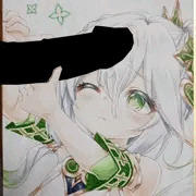 <色紙>　草元素手コキ攻撃強すぎてナヒーダちゃんに顔射 / 原神