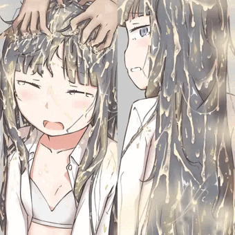 【Skeb】ザーメンシャンプーされちゃう黒髪ちゃん