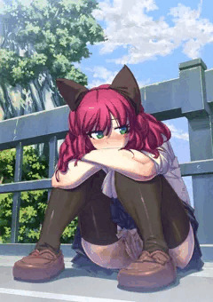 【完成】汚れた下半身で橋の上に