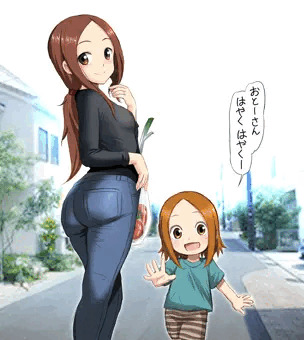 からかい上手の元高木さん　家族でお買いの帰り