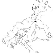 液体を散布する福田。