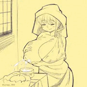 母乳を注ぐ女