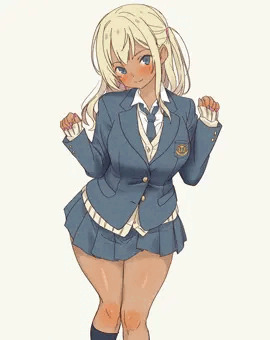 やっぱり視線に弱いギャル崎さん冬服