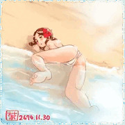 波打ち際娘