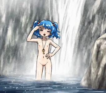 水浴びにとり！！