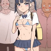 校則によりスーパークールビズになった女の子