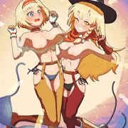 カウガールなアリスと魔理沙のセクシーショット！