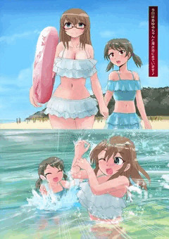 あゆみちゃんとひとえお姉さんの海水浴