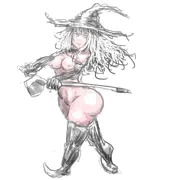 半裸魔女