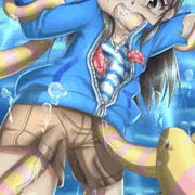 ニシキアナゴと戯れるありす