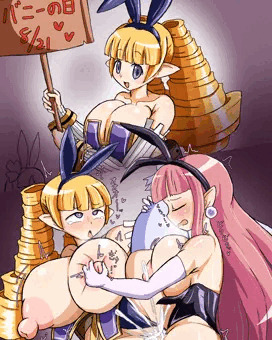 爆乳バニーアチャ子と爆乳バニーぽこん