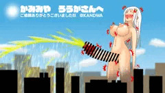 【Skeb】ふたなり桜木由芽　都市大放尿