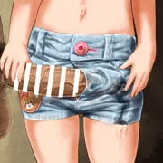 ホットパンツ内射精