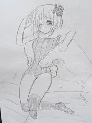 文房具擬人化　えんぴつ娘さん
