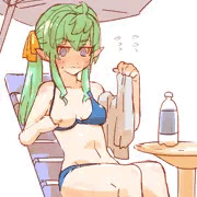 エルフと海水浴