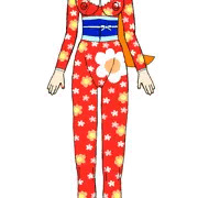 ボディペイント 晴れ着 着物 モナ（メイドインワリオ）