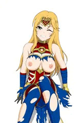 セクシーヒーロー・サリナ　服ビリでポロリ